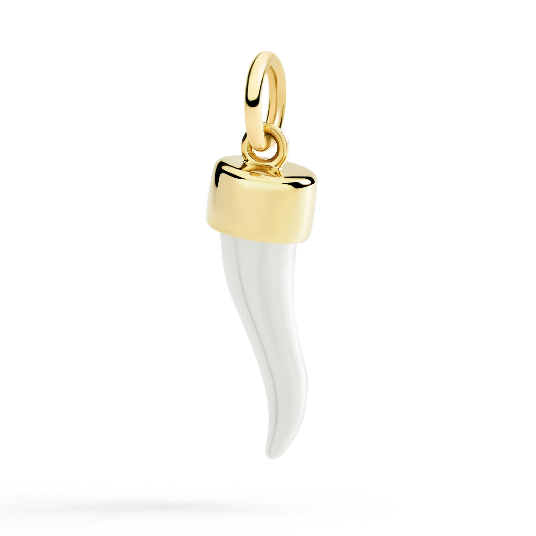 YELLOW GOLD & SILVER HORN CHARM 0