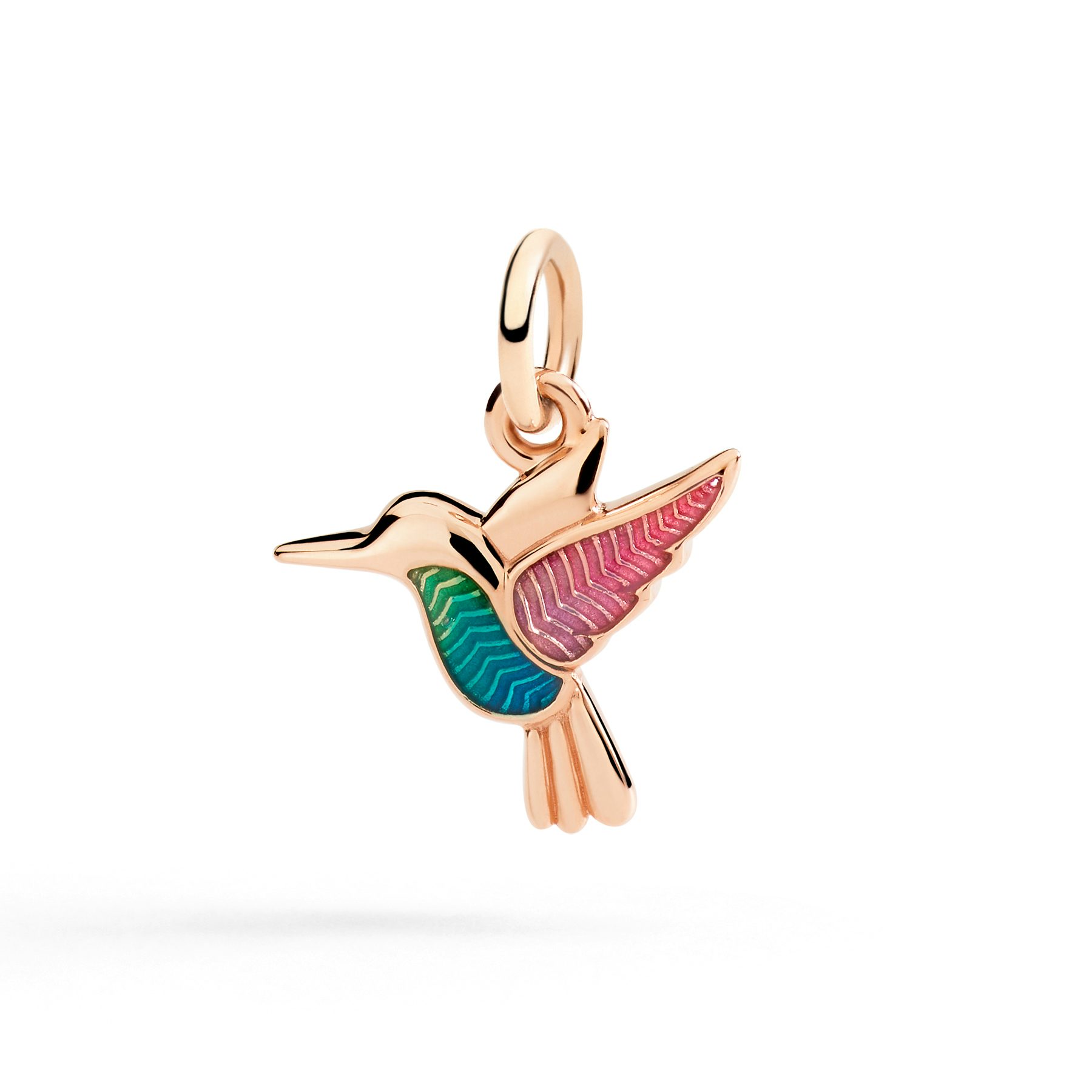 ROSE GOLD & ENAMEL HUMMINGBIRD CHARM 0