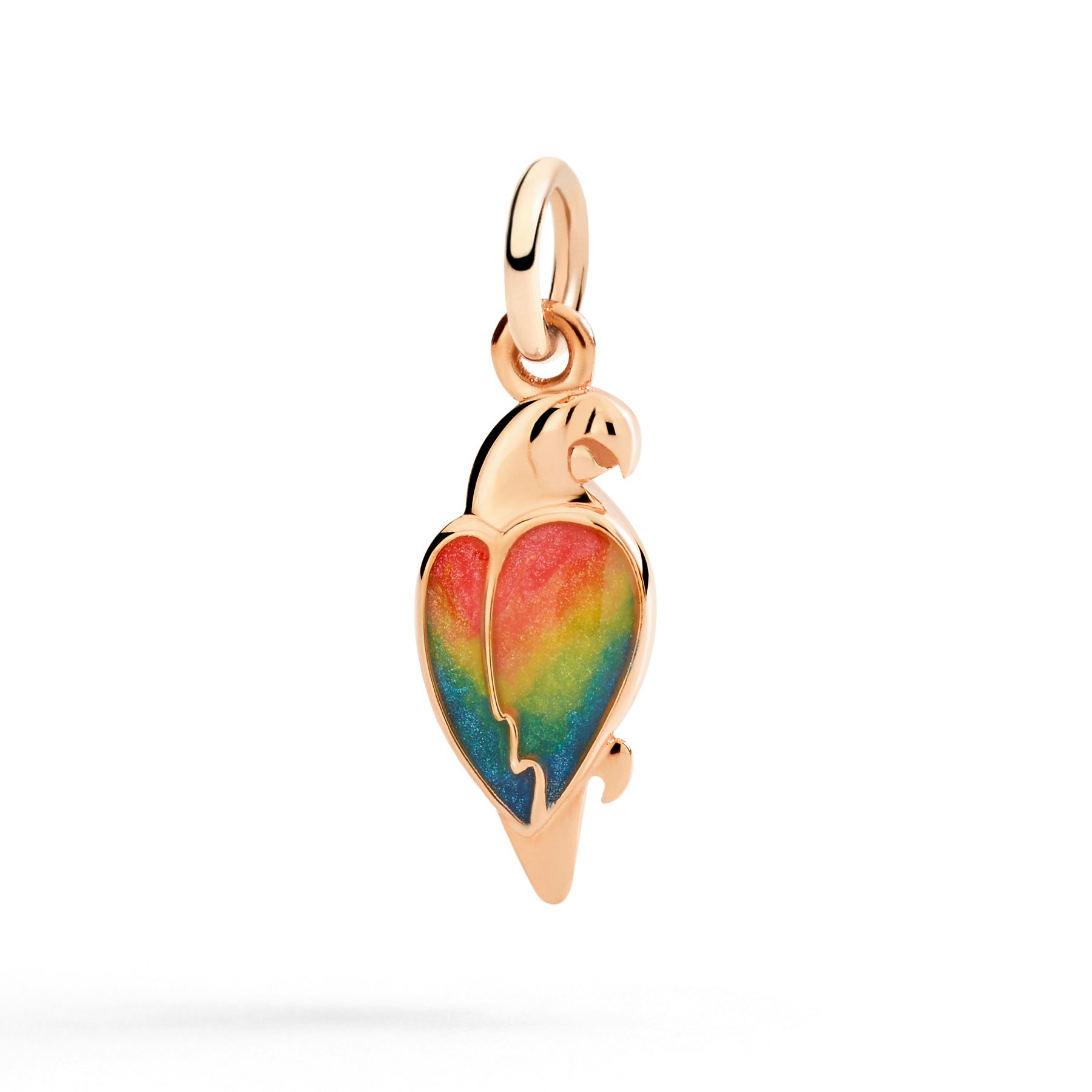 ROSE GOLD & ENAMEL PARROT CHARM 0