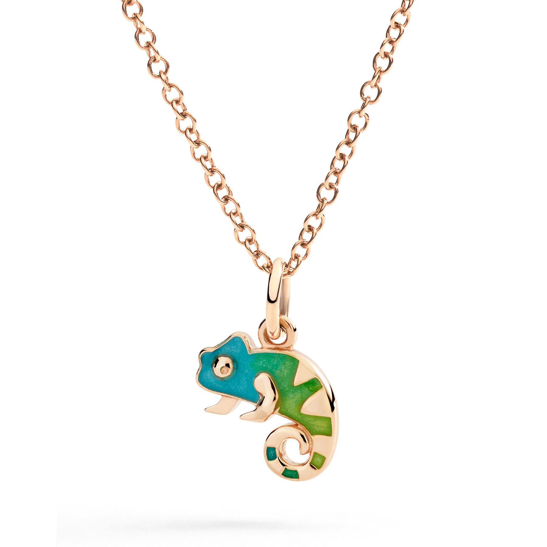 ROSE GOLD & ENAMEL CHAMELEON CHARM 1
