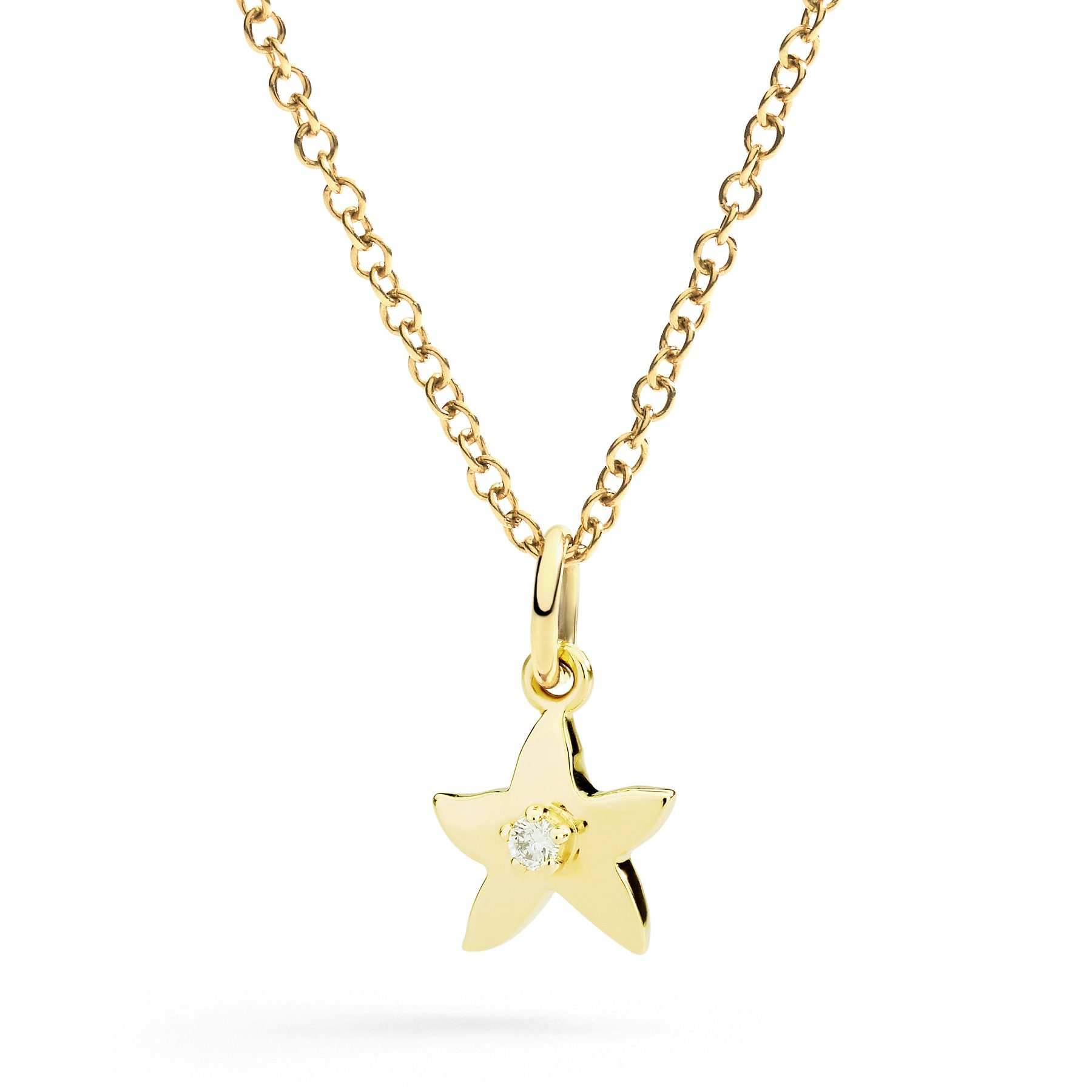 YELLOW GOLD & WHITE DIAMOND STAR CHARM 1