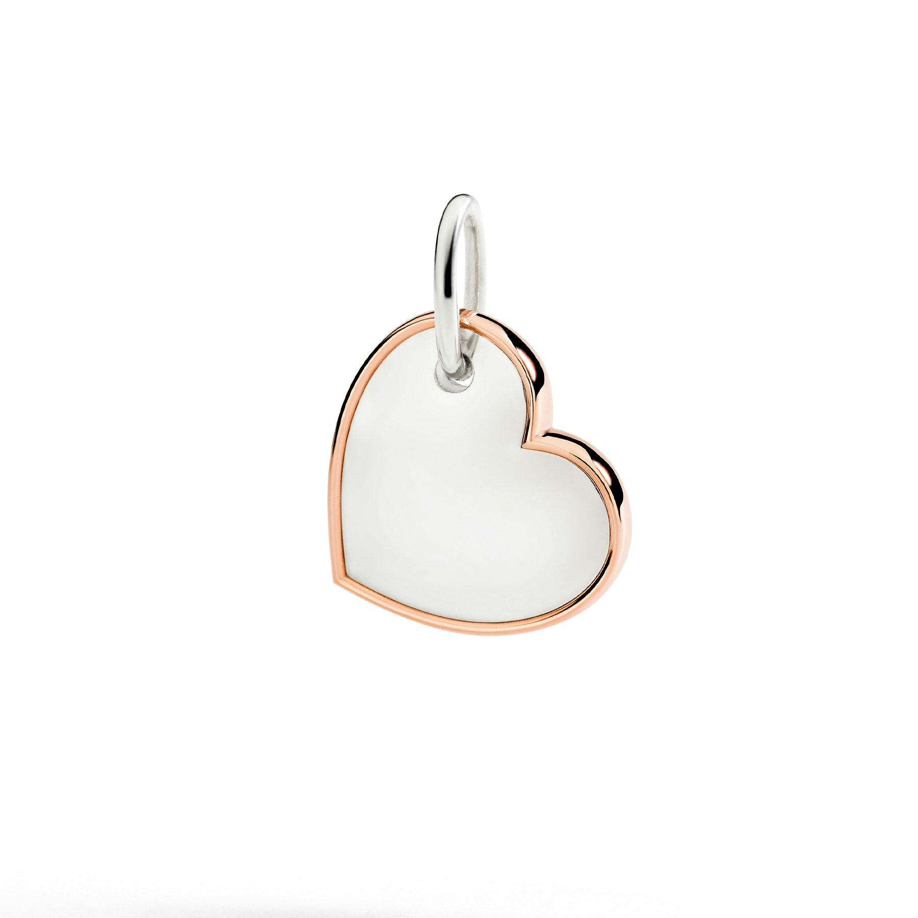 PENDENTIF XL COEUR ARGENT ET OR ROSE 0
