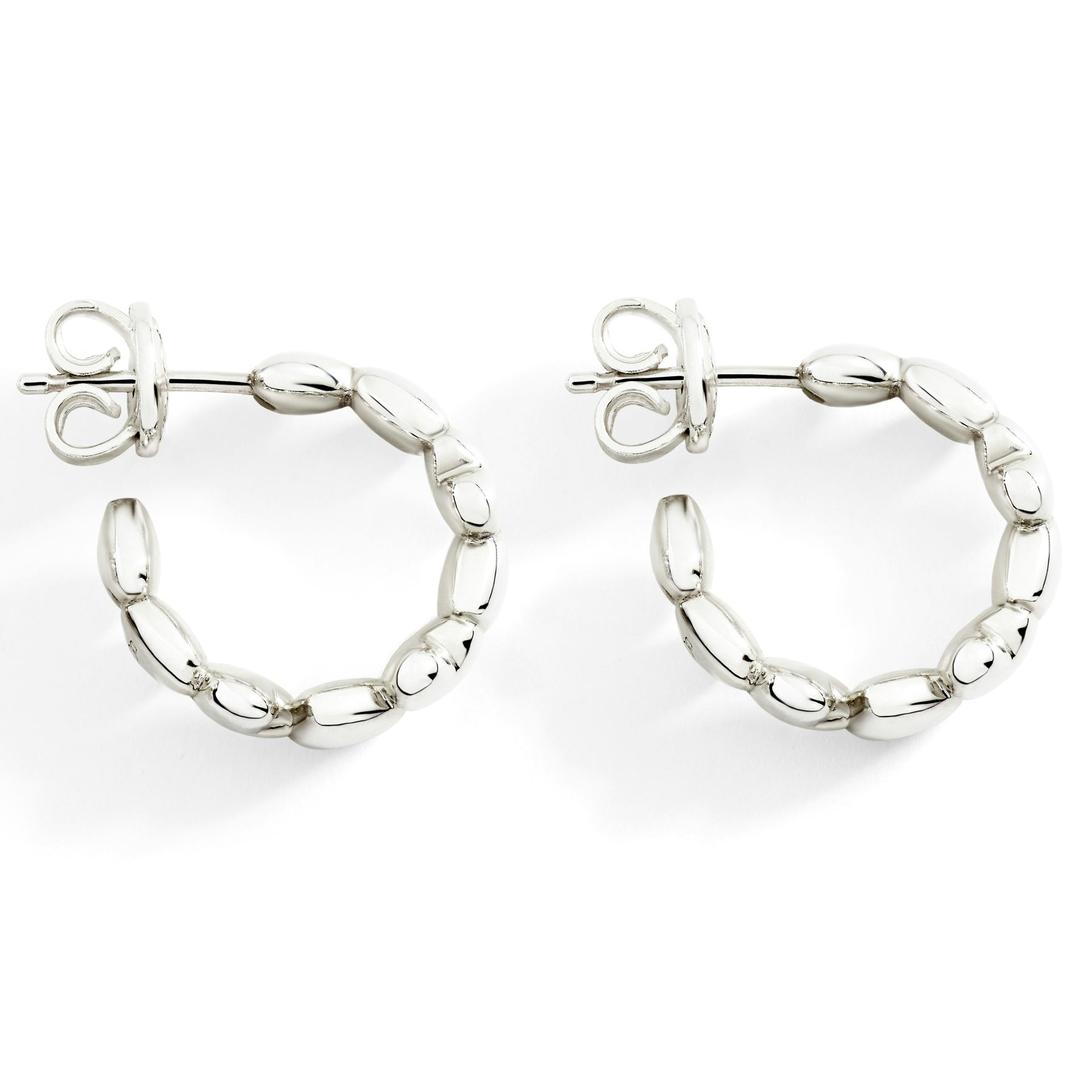 SILVER HEART HOOP EARRINGS 1