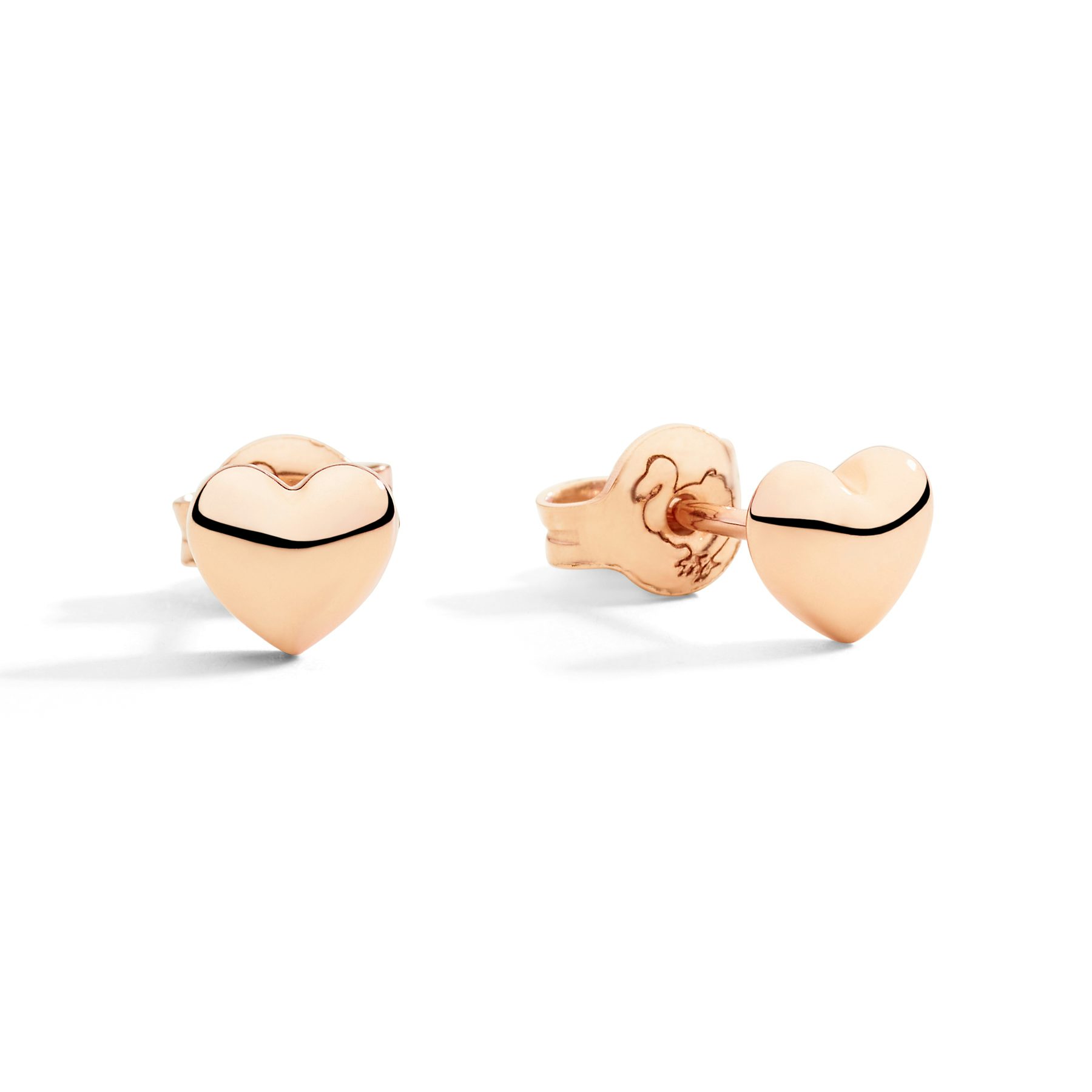 ROSE GOLD HEART STUD EARRINGS 0