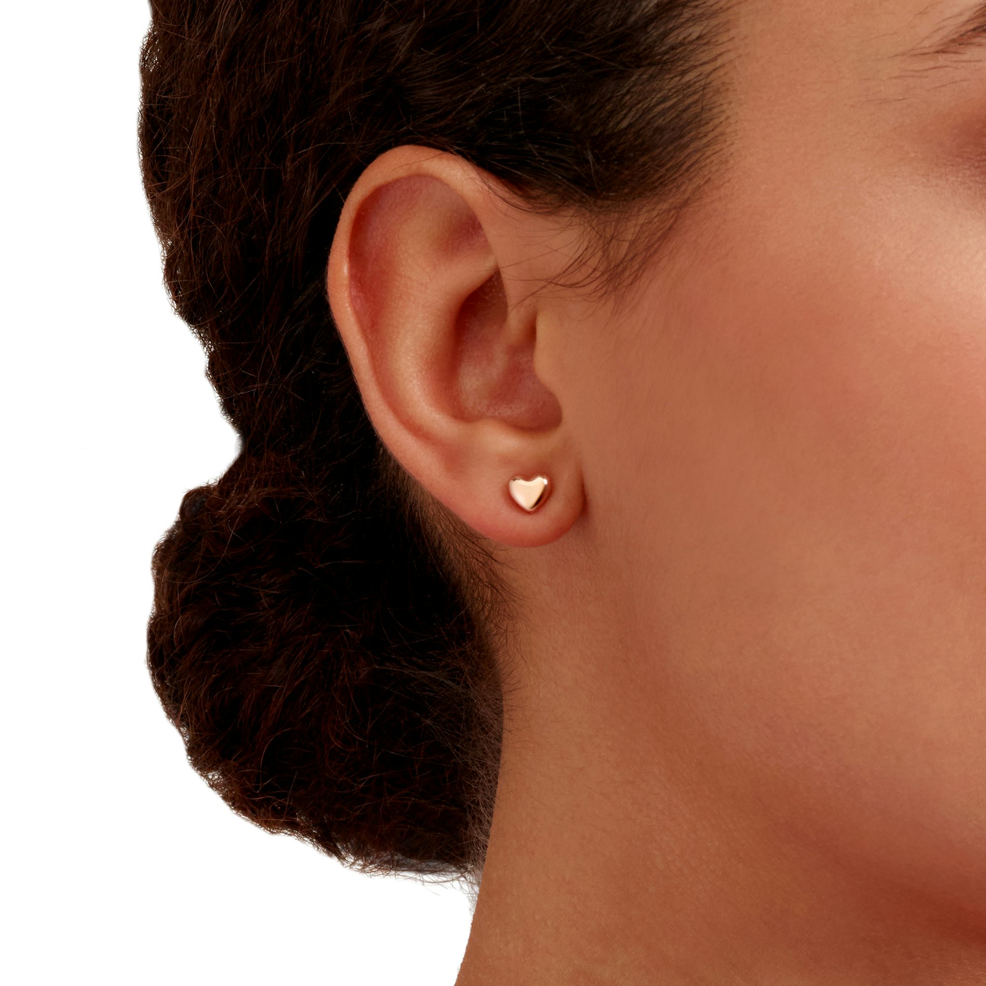 ROSE GOLD HEART STUD EARRINGS 1