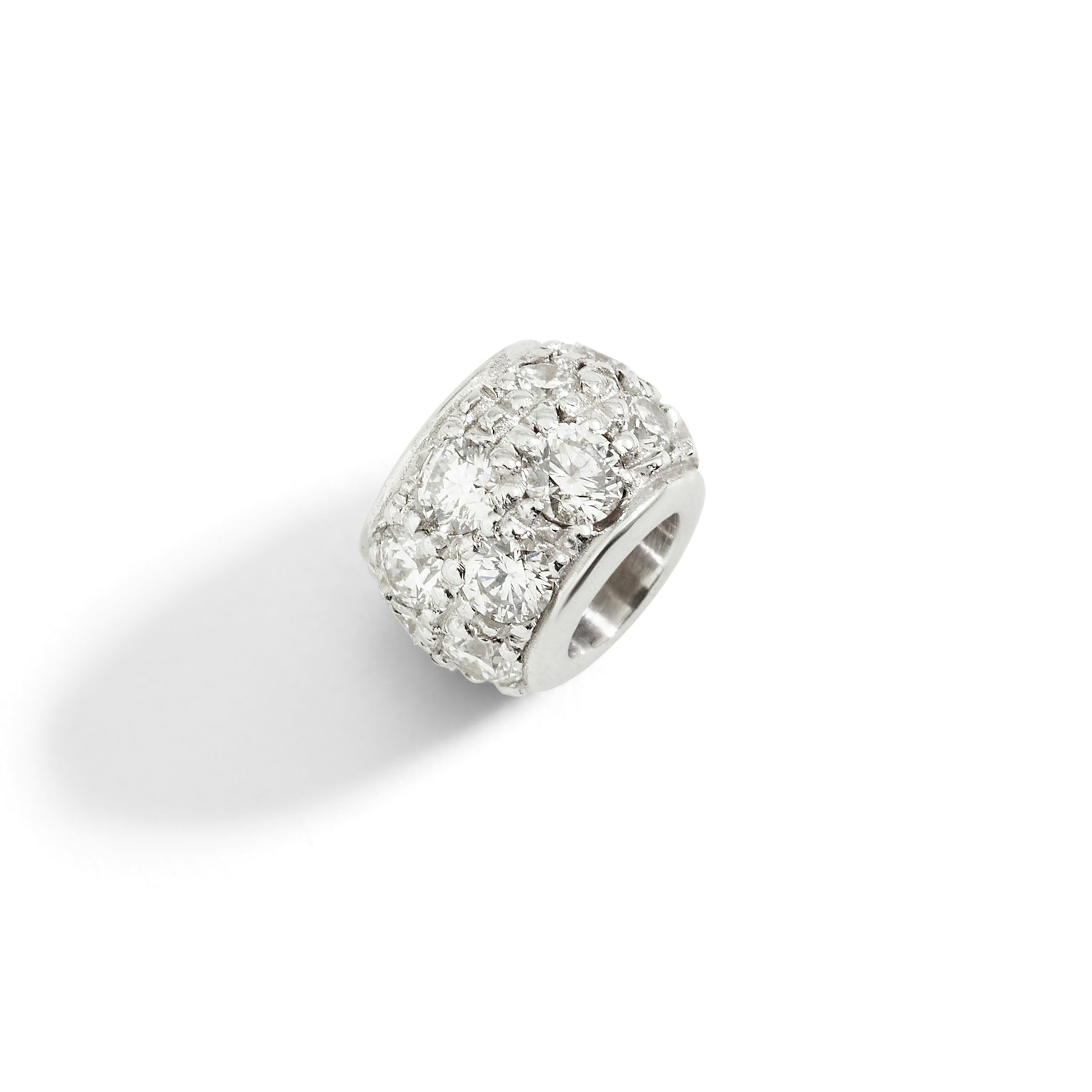 COMPOSANT RONDELLE OR BLANC & DIAMANTS 0
