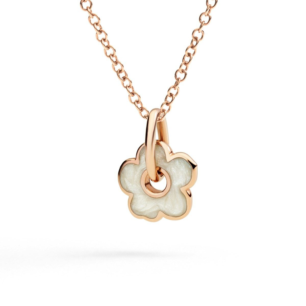 ROSE GOLD & ENAMEL FLOWER CHARM 1