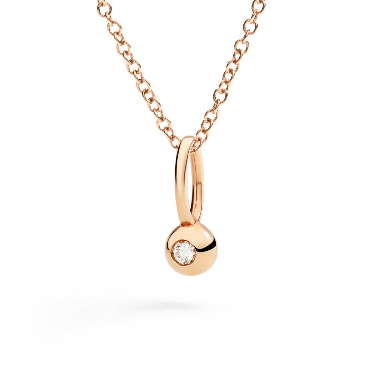 ROSE GOLD & WHITE DIAMOND BOLLICINE CHARM 1